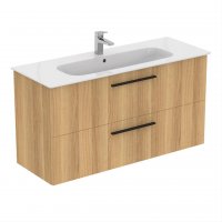 Ideal Standard i.life A Wall Hung 120cm 2 Drawer Natural Oak Vanity Unit