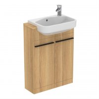 Ideal Standard i.life S 60cm Compact Semi-Countertop Natural Oak Washbasin Unit