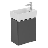 Ideal Standard Strada II 450mm Wall Hung Matt Anthracite Right Hand Guest Washbasin Unit