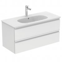 Ideal Standard Tesi Gloss White 100cm 2 Drawer Vanity Unit