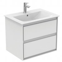 Ideal Standard Connect Air 600mm 2 Drawer Vanity Unit (Gloss White with Matt White Interior)