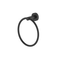 Britton Bathrooms Hoxton Matt Black Towel Ring