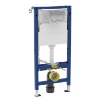 Geberit Alpha 1120mm Wall Hung Cistern Frame & Alpha01 Round Flush Plate
