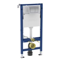 Geberit Alpha 1120mm Wall Hung Cistern Frame & Alpha01 Square Flush Plate