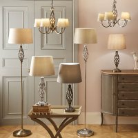 Pacific Lifestyle Jenna Metal Twist Detail Floor Lamp - Antique Brass
