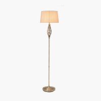 Pacific Lifestyle Jenna Metal Twist Detail Floor Lamp - Antique Brass