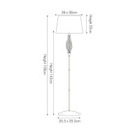 Pacific Lifestyle Jenna Metal Twist Detail Floor Lamp - Antique Brass