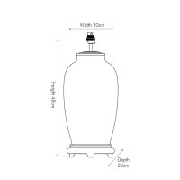 Pacific Lifestyle Safari Glass Table Lamp Base - Tall