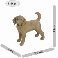 DOG Standing 34cm Sienna Sand Effect
