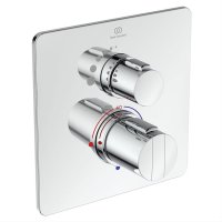 Ideal Standard Easybox Slim Bi Thermostatic Shower Mixer with on/off and Square Faceplate