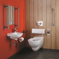 Armitage Shanks Contour 21 Doc M Wall Mounted Pack with Stainless Steel Rails - Left Hand