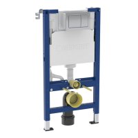 Geberit Alpha 980mm Frame & Cistern for Wall-Hung WC with Alpha01 Square Flush Plate