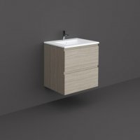 RAK Joy 60cm Grey Elm Wall Hung Basin Unit