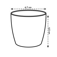 Elho Brussels Round Mini 7cm Anthracite Plant Pot