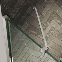 Kudos Ultimate 2 300mm Chrome Angled Glass to Wall Bracing Bar
