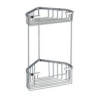 Origins Living Gedy Double Corner Deep Basket - Chrome