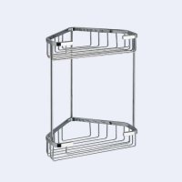 Origins Living Chrome Gedy Double Corner Basket