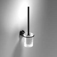 Origins Living Tecno Project Toilet Brush & Holder Set - Black