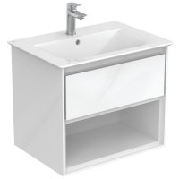 Ideal Standard Connect Air 600mm Vanity Unit with Open Shelf (Gloss White with Matt White Interior)