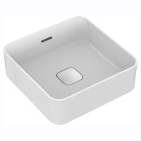 Ideal Standard Strada II 40cm Square Vessel Basin with Overflow, Clicker Waste