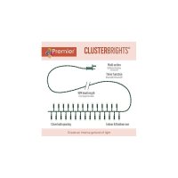 Premier Decorations ClusterBrights Multi-Action 480 LED with Green Cable - White/Blue/Red
