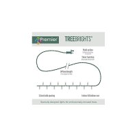 Premier Decorations TreeBrights Multi-Action 1000 LED with Green Cable - White/Blue/Red