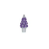 Premier Decorations 20cm Silver Mini Tinsel Tree with Baubles - Assorted