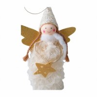 Giftware Trading Fabric Angel Tree Topper 28cm - Gold
