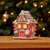 Three Kings InLit Gingerbread Santa CandyCane Cottage