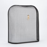 Inglenook Dome Shaped Black Spark Guard with Brass Ring