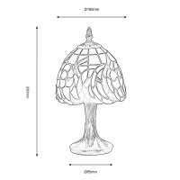 Oaks Lighting Tiffany Style Blue Flower Table Lamp
