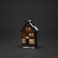 Konstsmide Battery/USB Operated Set of 3 Small Houses with Amber LED