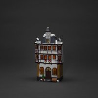 Konstsmide Battery/USB Operated Set of 3 Small Houses with Amber LED