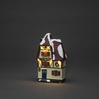 Konstsmide Battery/USB Operated Set of 3 Small Houses with Warm White LED