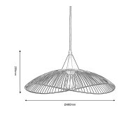 Oaks Lighting Helios Single Pendant with 1200mm Cord Black