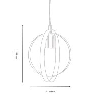 Oaks Lighting Orb Single Pendant Black