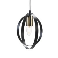 Oaks Lighting Orb Single Pendant Black
