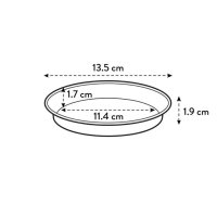Elho Green Basics Saucer - 14cm - Stone Green