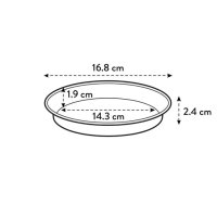 Elho Green Basics Saucer - 17cm - Living Black