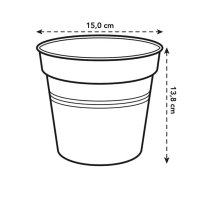 Elho Green Basics Grow Pot - 15cm - Leaf Green