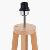 Pacific Lifestyle Whitby Wood Tapered 4 Post Floor Lamp Base - Natural