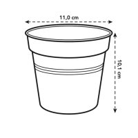 Elho Green Basics Growpot - 11cm Living Black