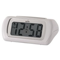 Acctim Auric Led Alarm Clock - White