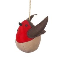 Robin Fabric Doorstop Decoration H17cm - Bird - Heaven Sends