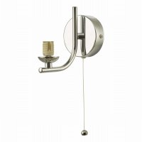 Dar Cradle Wall Light Polished Chrome with Twisted Closed Glass