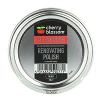 Cherry Blossom Platinum Renovating Shoe Polish 40g - Black