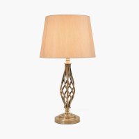 Pacific Lifestyle Jenna Metal Twist Detail Table Lamp - Silver