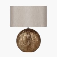 Pacific Lifestyle Mabel Dot Textured Ceramic Table Lamp - Bronze