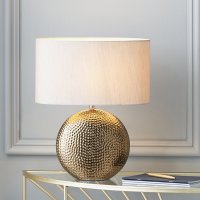 Pacific Lifestyle Mabel Dot Textured Ceramic Table Lamp - Bronze