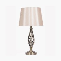 Pacific Lifestyle Jenna Metal Twist Detail Table Lamp - Antique Brass